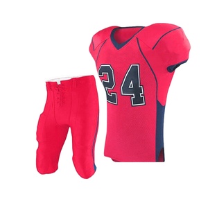 Maillot de sport imprimé par sublimation de logo personnalisé de haute qualité, uniforme de football américain à manches courtes respirant et durable - Product Image 1