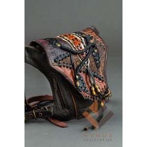 Leather Waist <b>Pocket</b> <b>Belt</b> Unisex Biker <b>Belt</b> Motorcycle <b>Belt</b> men - Product Image 3