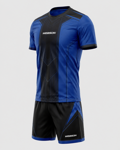 Conjunto de Camiseta de Fútbol Unisex Webson, Rojo y Negro, Manga Corta, Absorbe la Humedad, Transpirable, Impermeable, Teñido, Corte Regular, para Todos - Product Image 5