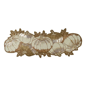 Floral Design Beaded Embroidered Wedding Table Runner for Hotels Banquets and Christmas Decor - Product Image 6