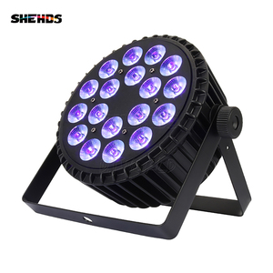 SHEHDS 18x18W RGBWAUV Aluminum Alloy LED Par Can 6/10CH Stage Light DMX512 Wash Light for DJ - Product Image 1