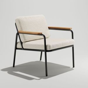 Fauteuil d'appoint vintage de luxe moderne, revêtement en tissu, pieds en acier, style industriel loft, pour salon, chambre, bureau à domicile - Product Image 2