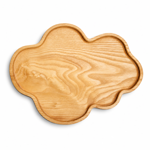 Plateau de service en bois Doussie en forme de feuille, moderne, luxueux, portable, durable, poli, flexible, à compartiment unique, pour la table et les boissons - Product Image 1