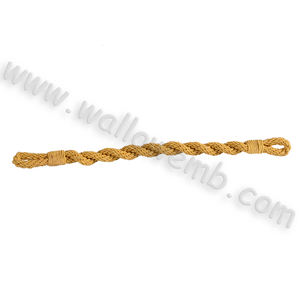 Décoration de chapeau sur mesure en cordon de soie de haute qualité avec fil doré et finition enduite pour couvre-chef - Product Image 6