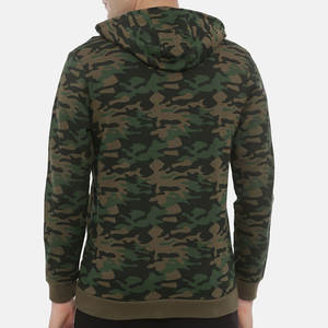 Sweat à capuche zippé unisexe surdimensionné en coton French Terry 100% avec motif camouflage Real Tree DTG pour homme - Product Image 3