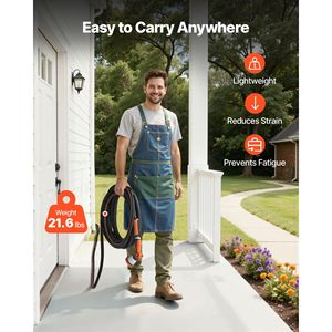 Tuyau d'arrosage robuste de 45 m (150 pi) avec buse 10 modes, pression de travail 150 PSI, pression de rupture 600 PSI, flexible et anti-pli, pour tuyaux de jardin et dérouleurs - Product Image 5