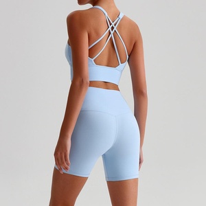 Conjunto de Yoga para Mujer de Primera Calidad, Cintura Elástica, Secado Rápido, Transpirable, Ecológico, Ligero, 2 Piezas, Ropa Deportiva - Product Image 3