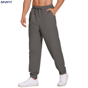 Pantalon de sport léger à taille basse pour homme, coupe droite, 100% polyester, fitness, séchage rapide, entraînement, pantalon de sport - Product Image 3