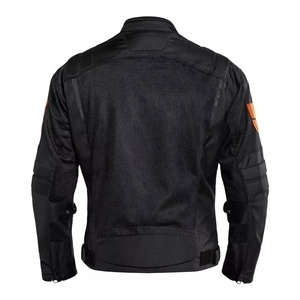 Veste de moto d'été pour hommes Armure approuvée CE Panneaux en maille respirante Doublure imperméable détachable Col montant - Product Image 4
