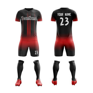 Conjunto de Uniforme de Fútbol Sublimado Personalizado, 100% Poliéster, Impermeable, de Secado Rápido, Pantalones Cortos Unisex para Adultos, Uniforme de Verano, Logotipo Multiposición - Product Image 1