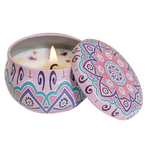 Bougie parfumée en cire d'aromathérapie en étain de style bohème tendance, design exquis pour les fêtes, Diwali, Ramadan, bars, fête des pères - Product Image 6