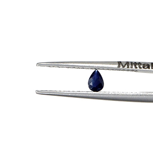 Saphirs bleus naturels non traités, taille poire 4x5mm, pierres précieuses de saphir bleu naturel facettées pour la création de bijoux - Product Image 2