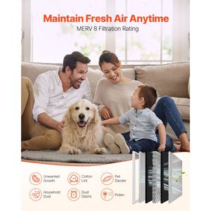 Filtro per Fornace AC/HVAC in Alluminio 20x20x1 Pollici MERV 8 per Uso Domestico - Elettrostatico Lavabile Riutilizzabile Lunga Durata Filtrazione Media H14 - Product Image 6