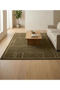 Alfombras de Salón MIRZAPUR ART PALACE, Hechas a Mano, Antideslizantes, de Lana, con Diseño Geométrico de Pelo Grueso y Base de Algodón, Suministro Directo de Fábrica - Product Image 2