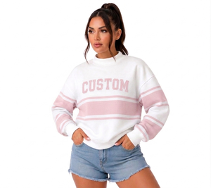 Womens Oversized Mockneck Sweatshirt Casual Long Sleeve Drop Shoulder Pullover <b>Top</b> Premium Quality Wholesale Supplier - Product Image 1