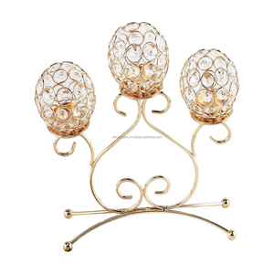 <b>Crystal</b> Tealight Candelabra Modern Accessories Luxury for Countertop Banquet <b>Crystal</b> Candle Holder - Product Image 2