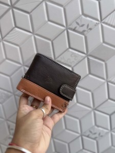 Latest 2026 Arrival Genuine Leather Credit Card ID Card Holder Bi fold Wallet Business Card <b>Purse</b> Slim Wallet for <b>Men's</b> - Product Image 1