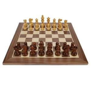 Ensemble d'échecs Staunton sculpté à la main - Plateau en bois massif de qualité professionnelle pour tournoi - Jeu d'échecs de luxe pour la décoration intérieure - Product Image 4