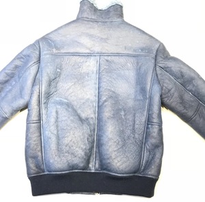 Men's Genuine Leather Shearling <b>Jacket</b> Soft Fur <b>Lined</b> Winter Coat Premium Aviator Biker Style Warm Durable Fashion Wear - Product Image 6