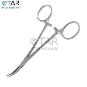 คีมหนีบหลอดเลือด HALSTED Mosquito Hemostat แบบโค้ง 12.5 ซม. คีมผ่าตัดสแตนเลส คีมหนีบหลอดเลือดสำหรับแพทย์ ปลายโค้ง ป้องกันสนิม - Product Image 6