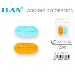 ILAN Decorative Adorno 4x7.5Cm 2Pc Accessorio Maschera per Occhi - Product Image 3