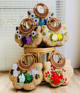 Colección de Bolsos de Mano Abiertos de Verano para Mujer, Hechos a Mano con Jacinto de Agua Natural, Ecológicos, Capacidad de 1-1.9L, Dos Modelos - Product Image 3