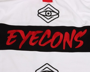 Maillot de hockey sur glace personnalisé en maille écologique 260g, col en V, manches longues, impression numérique par sublimation, polyester respirant, pour équipe masculine - Product Image 4