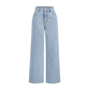 New Denim Jeans Pants Custom Color And Design Embroidery Logo Women's Denim Pants With Rhinestones Ladies Washed Jeans - Product Image 4