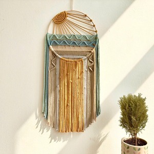 Set Of 2 Macrame <b>Wall</b> <b>Hanging</b> Perfect For Event Backdrop Decor And Wedding Stage Styling <b>Boho</b> Interior Accent From India - Product Image 6