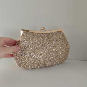 Pochette pour femme faite à la main, motif colibri et fleur de lys tigré, sac à bijoux, turquoise véritable, emballage inclus - Product Image 6