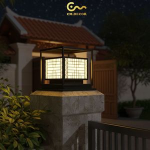 Lámpara de Poste para Puerta de Villa, Acero Inoxidable, 3500K, Blanco Cálido, CA 220V, Iluminación Decorativa para Exteriores para Resorts y Hoteles, IP65 - Product Image 5