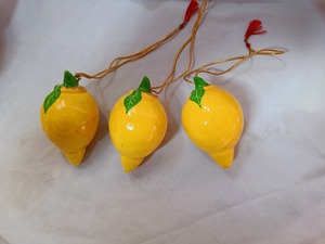 Décoration de Noël suspendue en verre pour arbre de Noël, motifs fruits (fraise, ananas, orange), ronde, taille personnalisable - Product Image 5