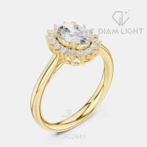 Bague de fiançailles en or blanc 14 carats avec diamant de laboratoire de 1,01 carat, coupe ovale, bague de mariée, certifiée IGI, bijoux fins, cadeau pour femme - Product Image 6