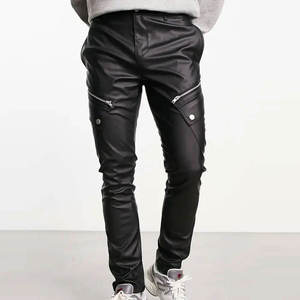 Pantalon en cuir véritable souple en cuir Napa pur pour hommes, pantalon en cuir véritable pour hommes et femmes - Product Image 4