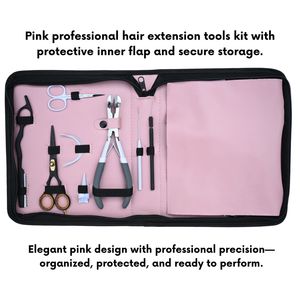 Premium Stainless Steel Hair Extension Micro Link Crimping Pliers Scissors Loop <b>Threader</b> Hook <b>Needle</b> Tape Sealing Tool - Product Image 4