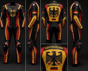 Traje de Motociclismo Personalizado para tu País, Chaqueta de Cuero Vacuno de Secado Rápido y Transpirable para Hombre, Manga Larga, para Todas las Estaciones, 3D - Product Image 4