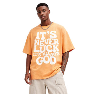 เสื้อยืดโอเวอร์ไซส์ทรงบ็อกซี่ 250 GSM ผ้าฝ้าย 100% สำหรับผู้ชาย ออกแบบโลโก้ด้านหน้าได้ตามต้องการ คอกลม ไหล่ตก สไตล์สตรีทแวร์ - Product Image 1