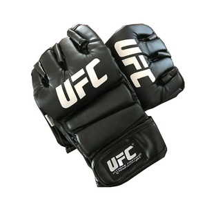 Gants de boxe Muay Thai UFC MMA demi-doigts en cuir de vachette véritable Winning - Product Image 6
