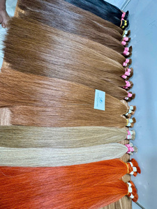 Extensions de cheveux humains en vrac colorées et lisses sans trame pour tressage, couleurs personnalisées - Product Image 2