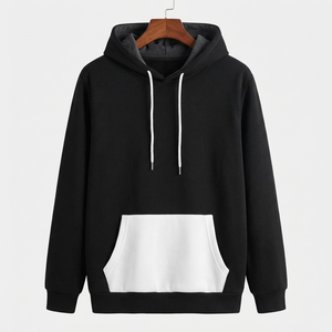 Sweats à capuche streetwear pour hommes, logo personnalisé, sweats à capuche d'hiver épais et amples, pulls unisexes, sweats à capuche unis pour hommes - Product Image 2