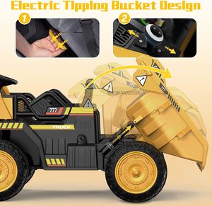Camion benne électrique ANPABO 12V avec télécommande, benne basculante électrique et pelle supplémentaire avec lecteur de musique - Product Image 2