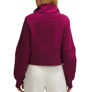 Sudadera con capucha de alta calidad, estilo casual, con hombros caídos, transpirable, ecológica, con cremallera de un cuarto, para mujer, a bajo precio. - Product Image 2