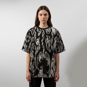 Camiseta con logo personalizado, lavado ácido, tela jersey 100% algodón de alto gramaje, hombros caídos, secado rápido, para venta al por mayor - Product Image 3