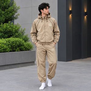 Veste coupe-vent personnalisée pour homme, légère, coupe classique, pour l'extérieur, avec broderie et impression pour les marques de vêtements - Product Image 5