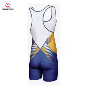 Traje de Lucha Libre Profesional para Hombre, Singlet de Poliéster y Spandex para Competencia, Singlets Juveniles de Lucha Libre con Logotipo Personalizado - Product Image 3