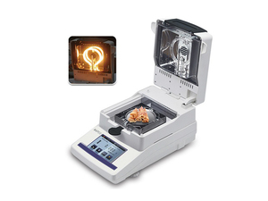 Chuyên nghiệp napco phân tích độ ẩm Halogen sưởi ấm phân tích độ ẩm 1mg 0.01% khả năng đọc 90g Công suất - Product Image 4