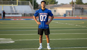 Camiseta de fútbol americano personalizada de poliéster y malla, uniforme deportivo para equipos - Product Image 6