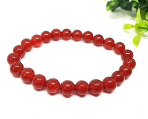 Wholesale Natural Stone <b>Red</b> Carnelian Round Beads <b>Bracelet</b> Handmade Classic Style Healing Gemstone Fashion Jewelry For Unisex - Product Image 1
