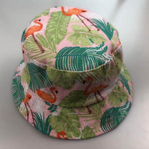 Top Selling Custom Logo Tropical <b>Flamingo</b> Print Bucket <b>Hat</b> Unisex Canvas Summer Beach Casual <b>Hat</b> Adult Fashion Style - Product Image 4
