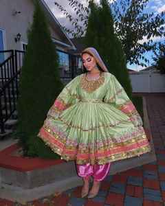 Vestido Formal Afgano Moderno Hecho a Mano para Mujer con Bordado Rico y Tela de Alta Calidad para Fiestas y Eventos Culturales por AA IMPEX - Product Image 5